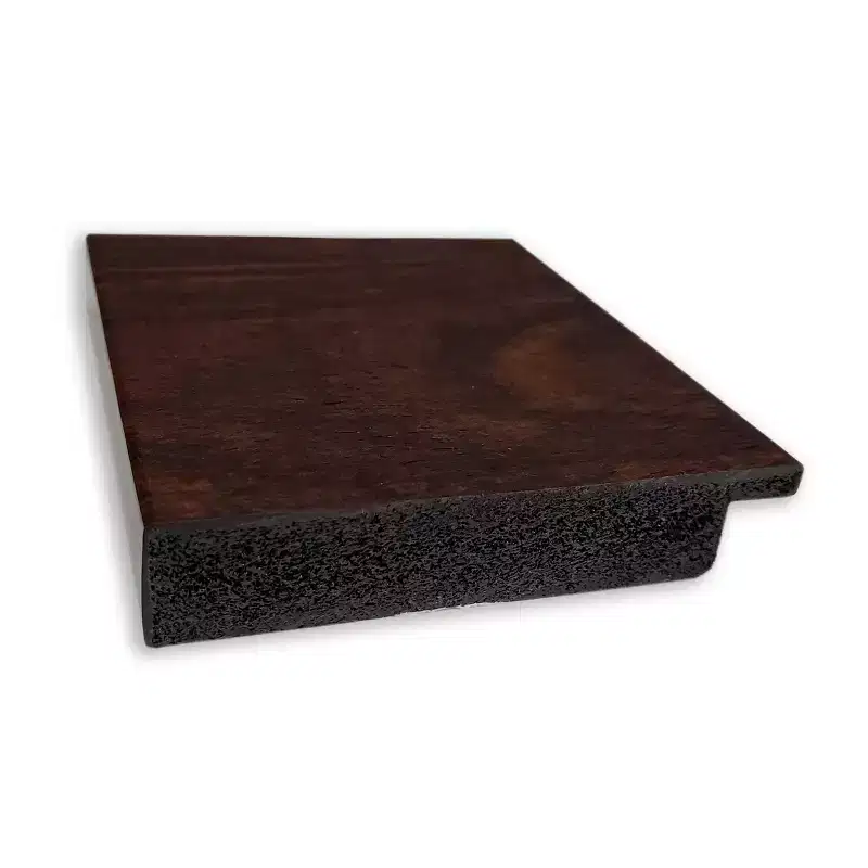 31 x 31 Non-Beveled Wildwood Brown Bathroom Wall Mirror - Amanti Art: Modern Square Vanity, Polystyrene Frame