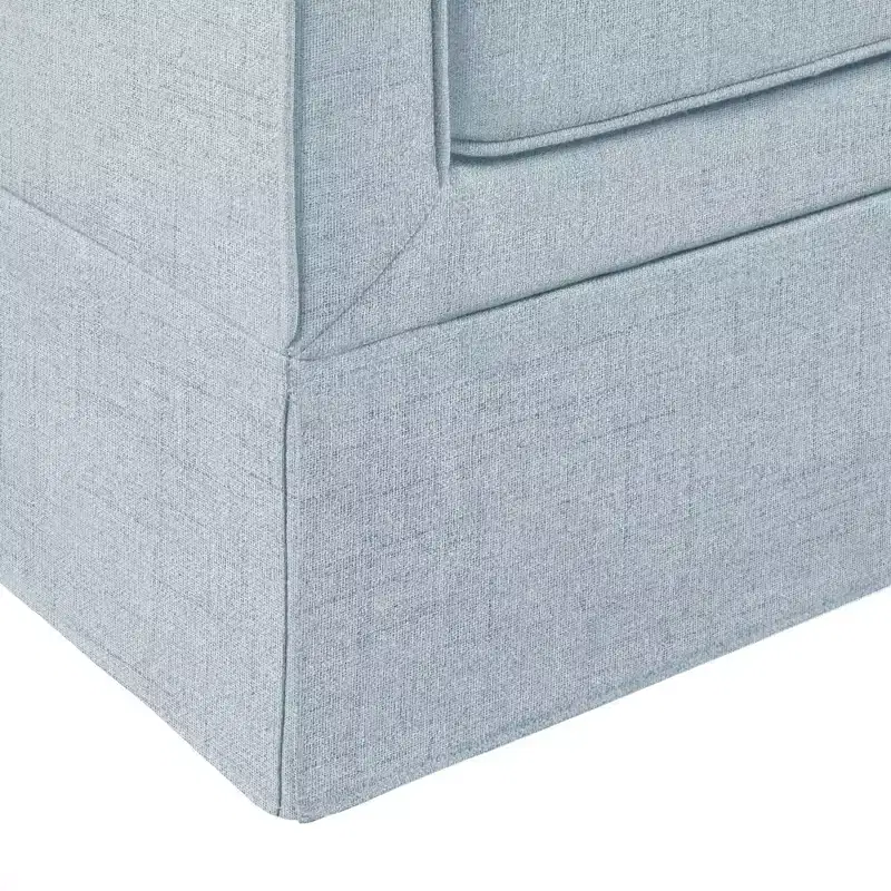 Slipcover Accent Armchair – Track Arm, Skirted Base, Removable Cushion