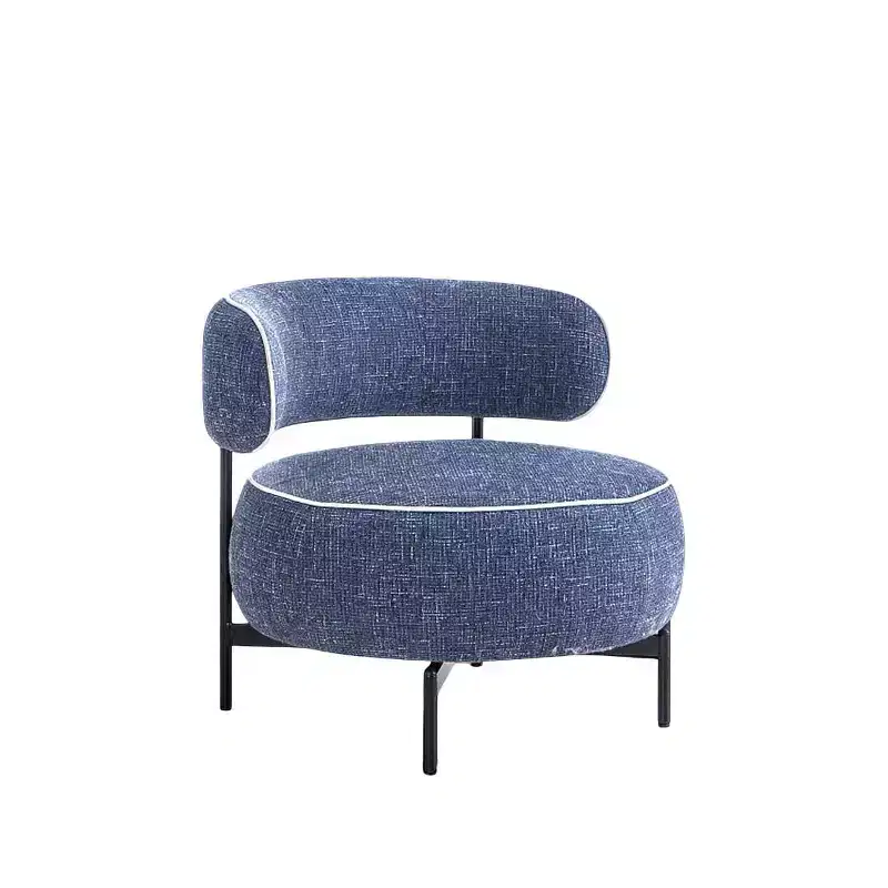Okak Simple Cute Round Barrel Chairs with Curved Backrest,Contemporary Style Reading Leisure Accent Chair for Bedroom,Living Room
