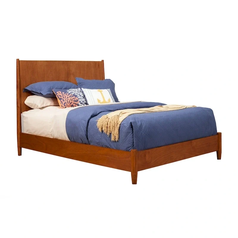 Grenivik Mid Century Modern Panel Bed