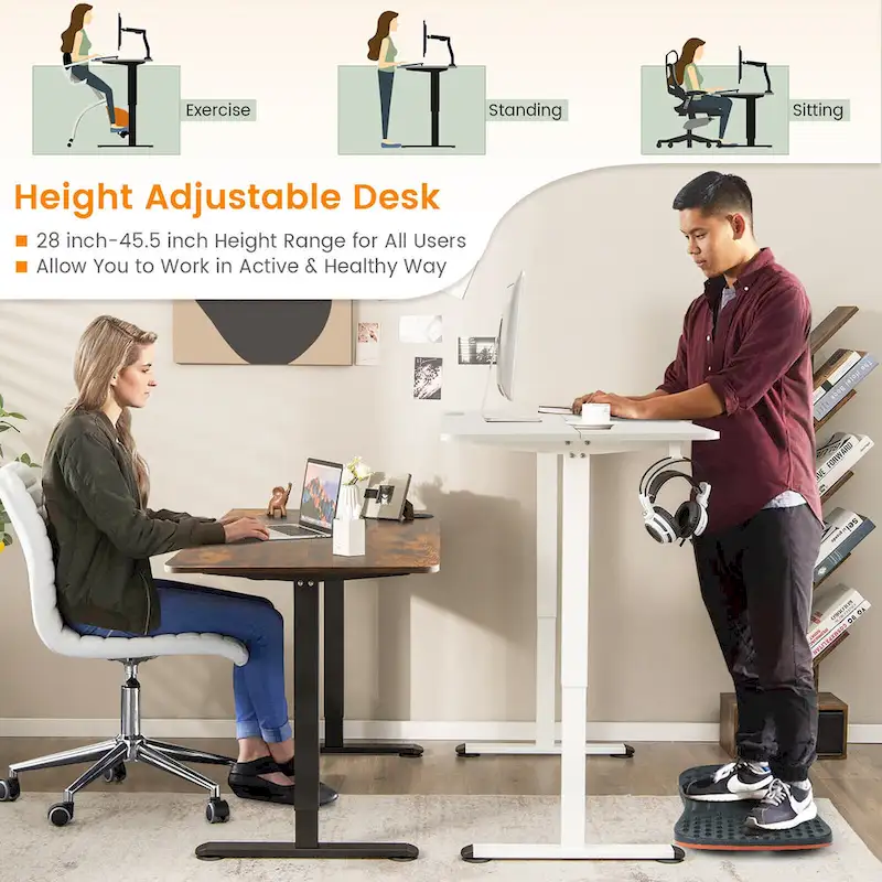 Gymax Electric Standing Desk Adjustable Stand up Computer Desk