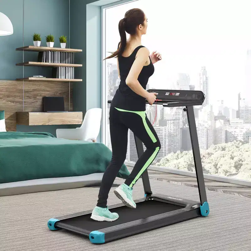 Costway Folding Electric Treadmill Compact Walking Running Machine w/APP Control Speaker
