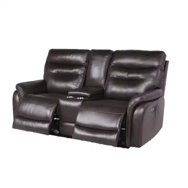 Fortuna Power Recliner Console Loveseat - Steve Silver Co. : USB Port, Center Storage