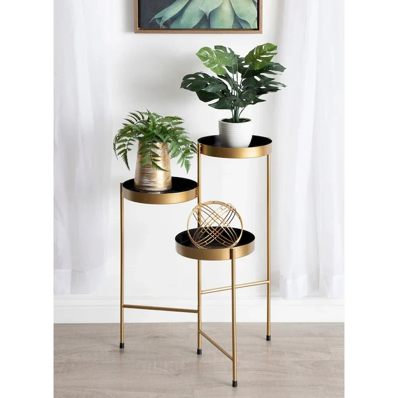 Metal 3-tier Modern Plant Stand - 16x21x30