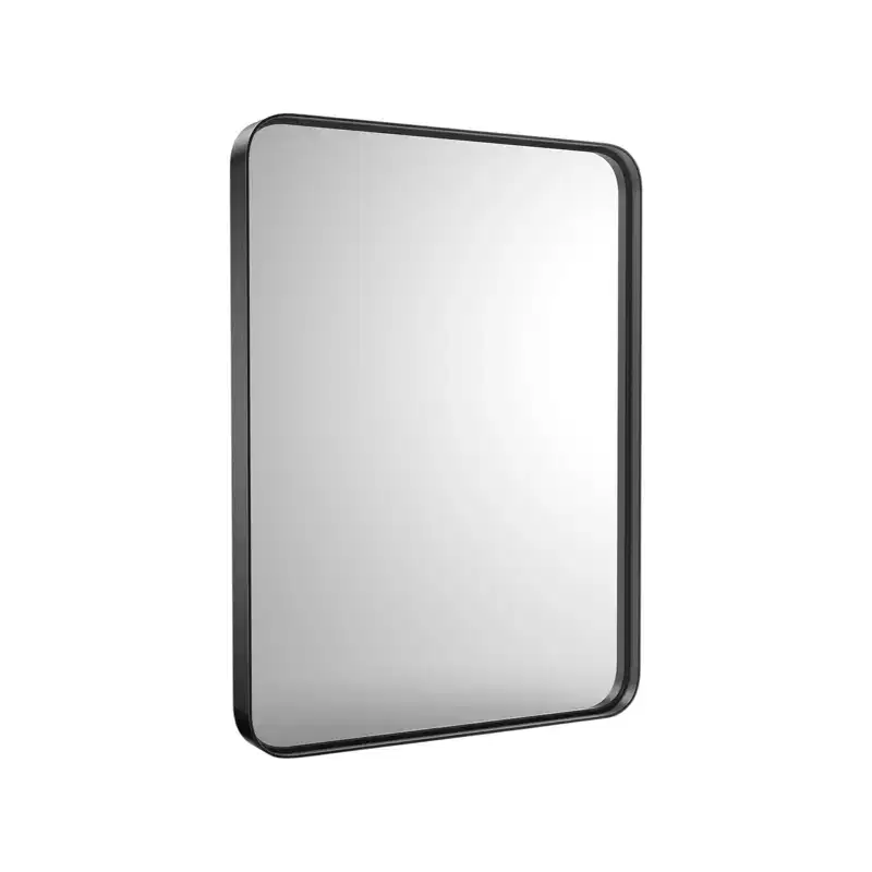 39 Black Metal Floating Framed Bathroom Vanity Mirror