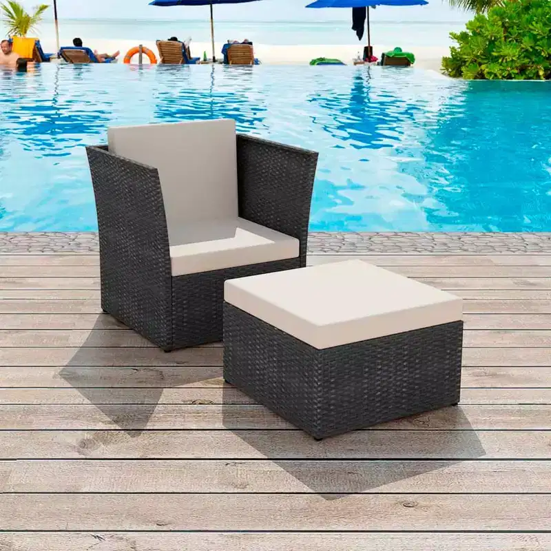 vidaXL Outdoor Furniture Sets Powder-coated steel Large Durable