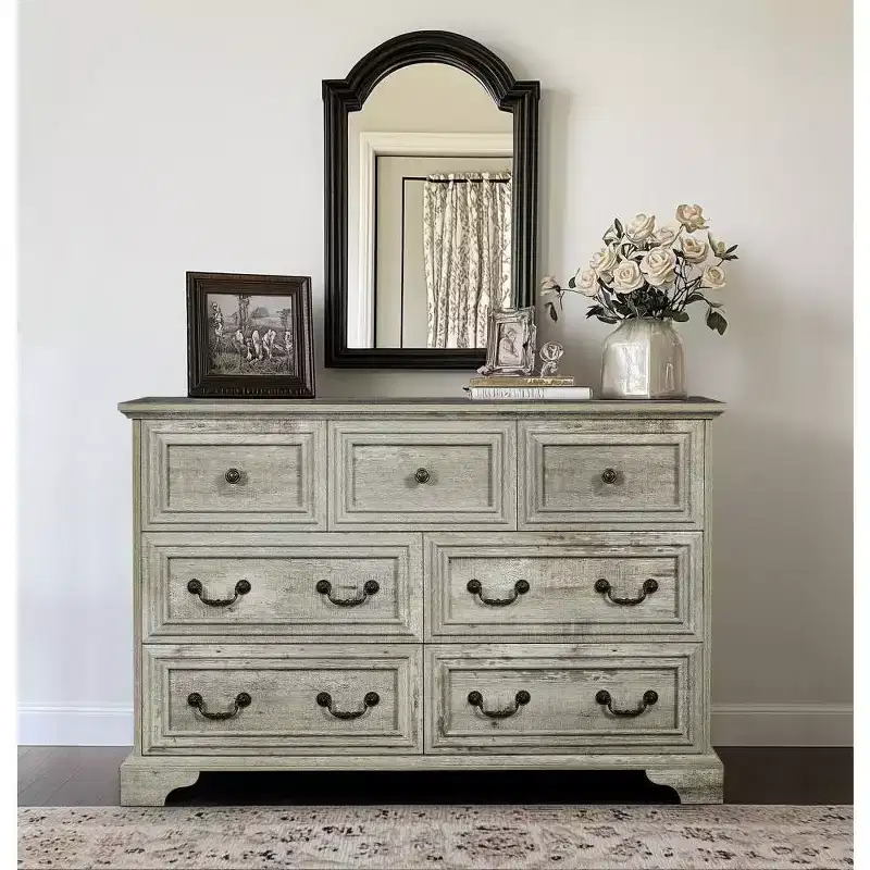 GDFStudio Graham Farmhouse 47.5 Wood Dresser with 7 Drawers