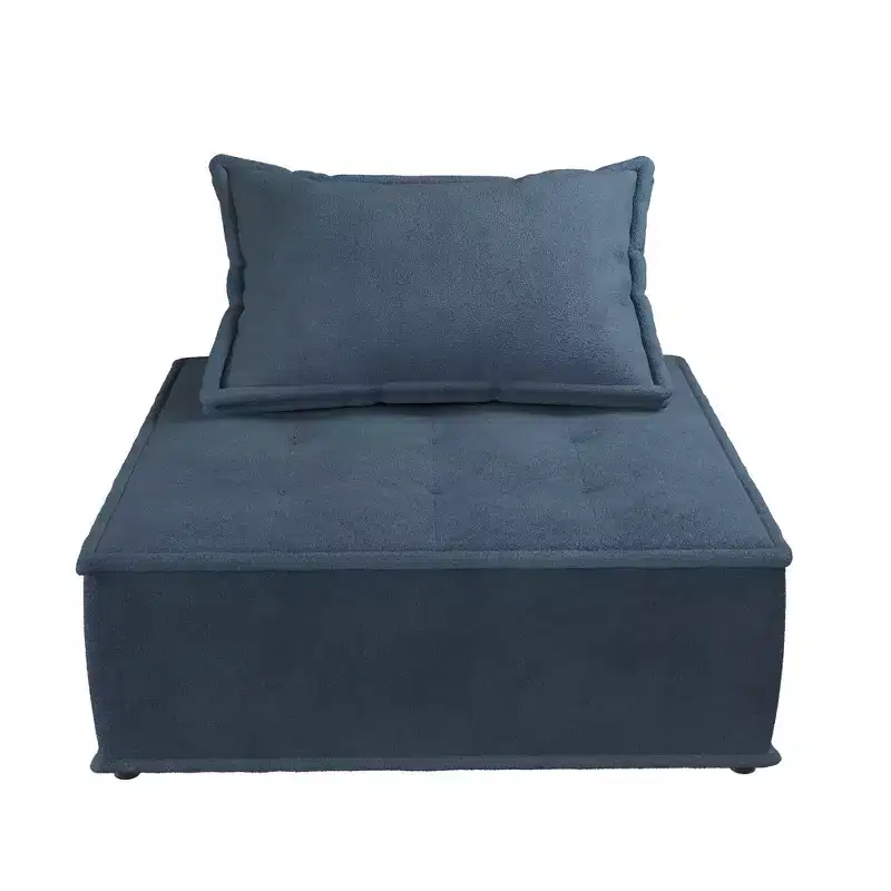 Paloma Upholstered Armless Modular Chair with Backrest Pillow