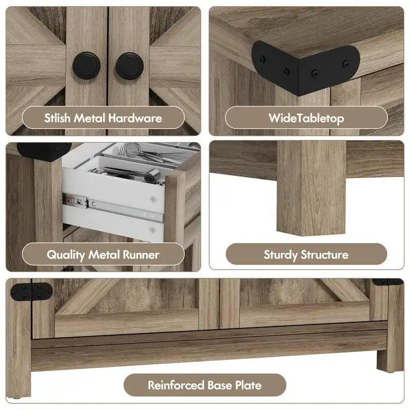 Coffee Bar Accent Cabinet - 15.75D x 31.5W x 33.46H