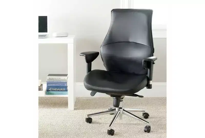 Irving Swivel Desk Chair - Height Adjustable - FOX8505 - Black - Safavieh