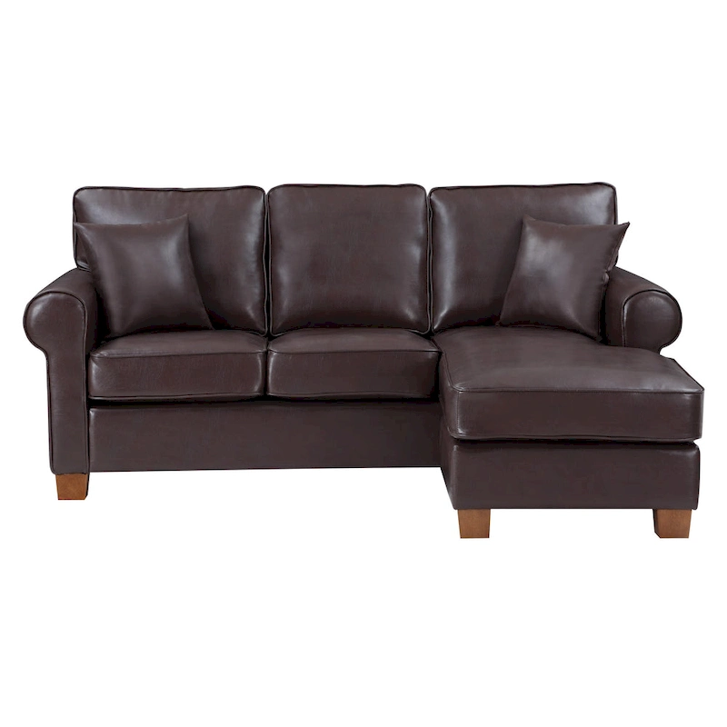 Rylee Rolled Arm Sectional with Pillows