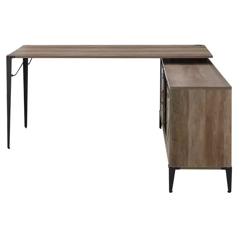 HomeStock 30 in.H Brown Color Wood Computer Desks with Open Storage Shelf