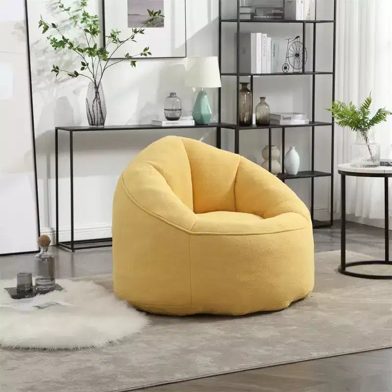 Bean Bag Chair, High-Density Foam Filling Bean Bag Sofa Chairs with Foot Stool, Modern Accent Chair with Ottoman