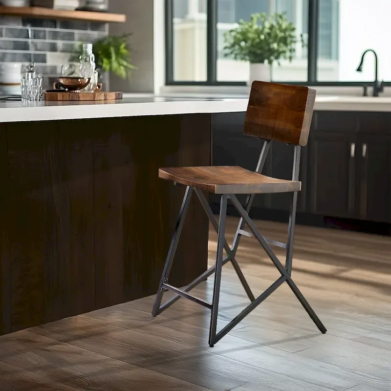 INK+IVY Trestle Counter Stool