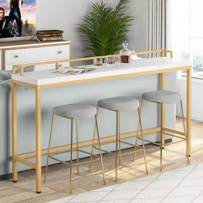 Lantine Console Table Behind Sofa Couch, 70.9 Inch Long and Narrow Entryway Table