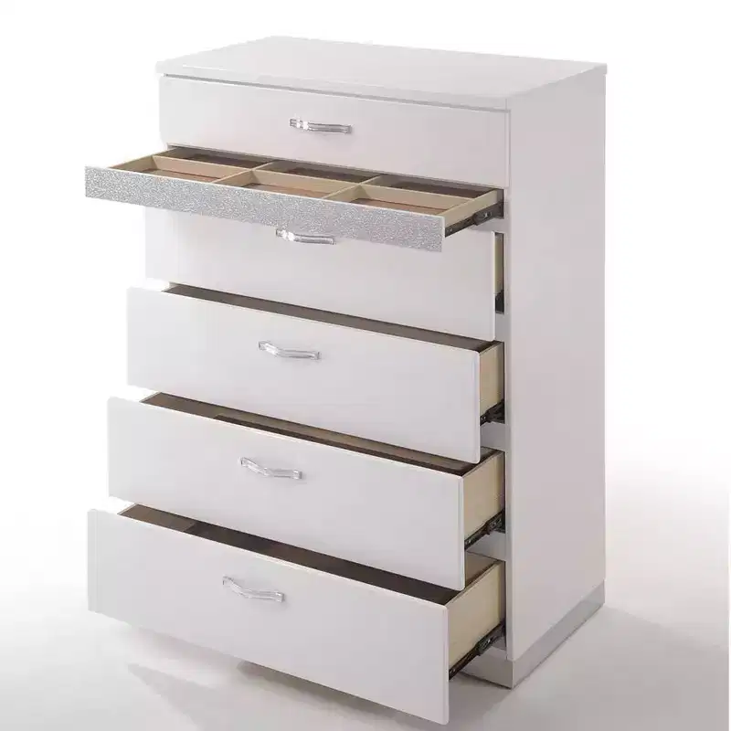 Acme Furniture Naima Ii Dresser White High Gloss Finish