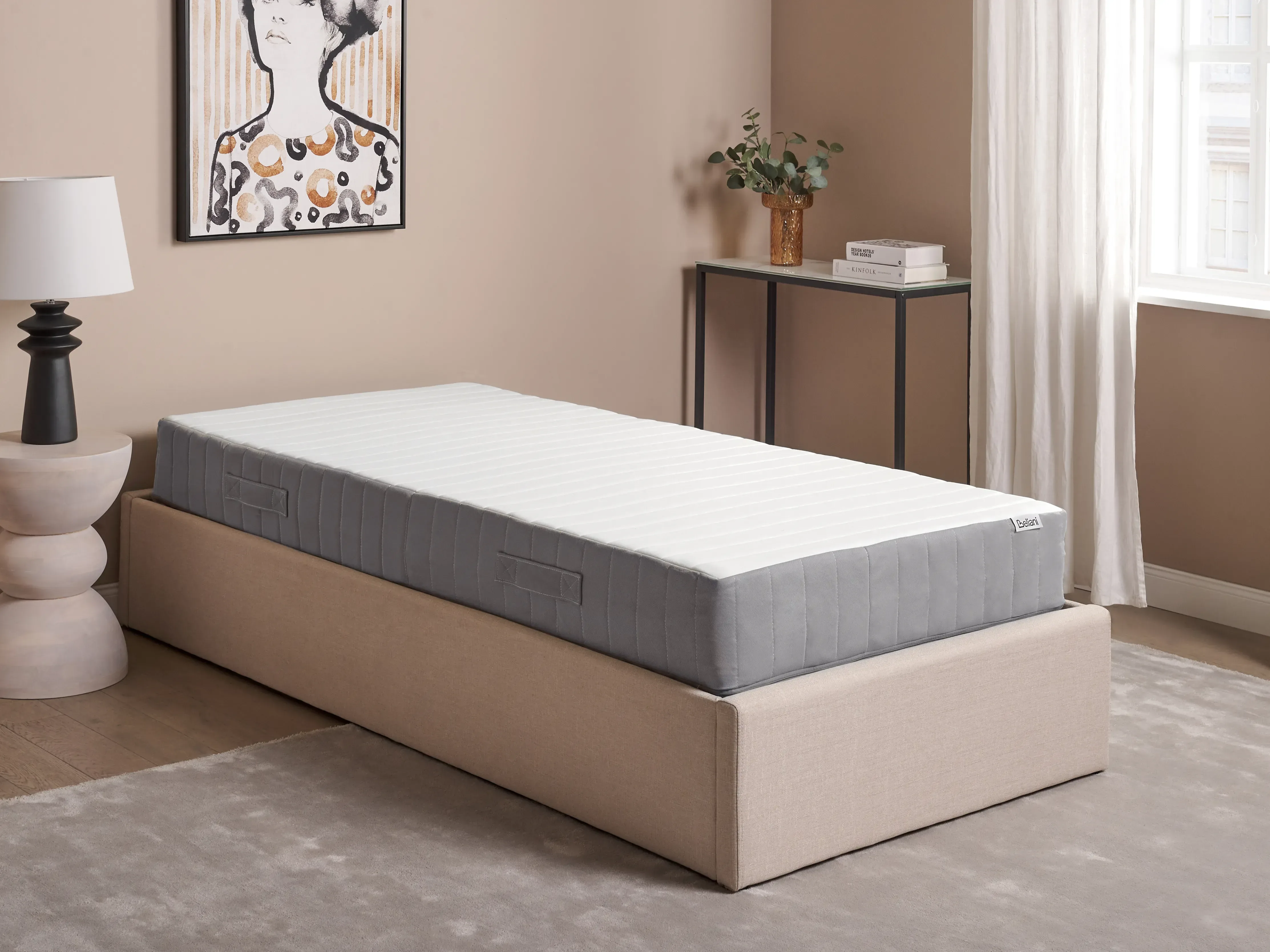 Materasso a molle insacchettate in memory foam Durezza alta H3/4 90x200 cm