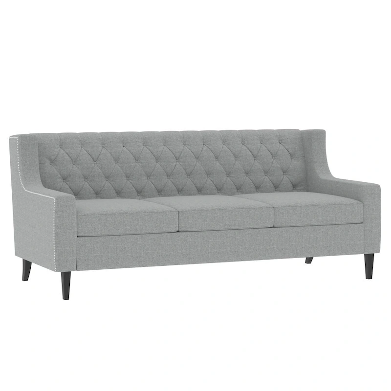 Mid Century Modern Button Tufted Backrest Foam Couches