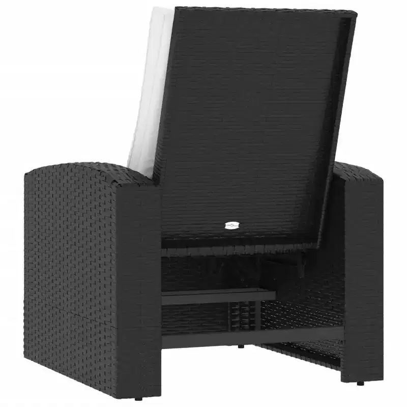 vidaXL Garden Reclining Chair PE Rattan Single Sofa