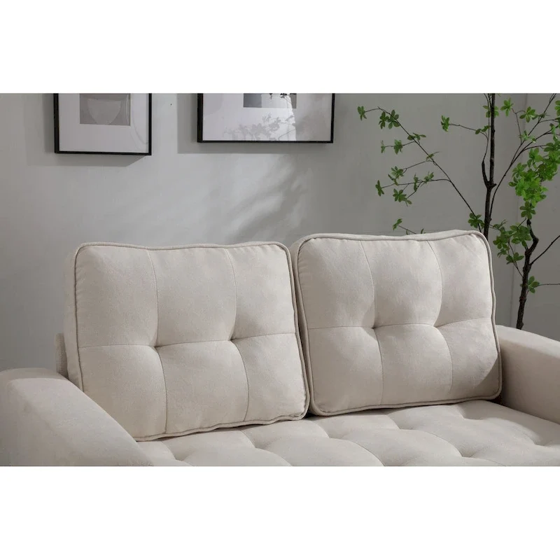 3 Fold Velvet Sofa,Convertible Sleeper Sofabed with Pull Out Couch Bed