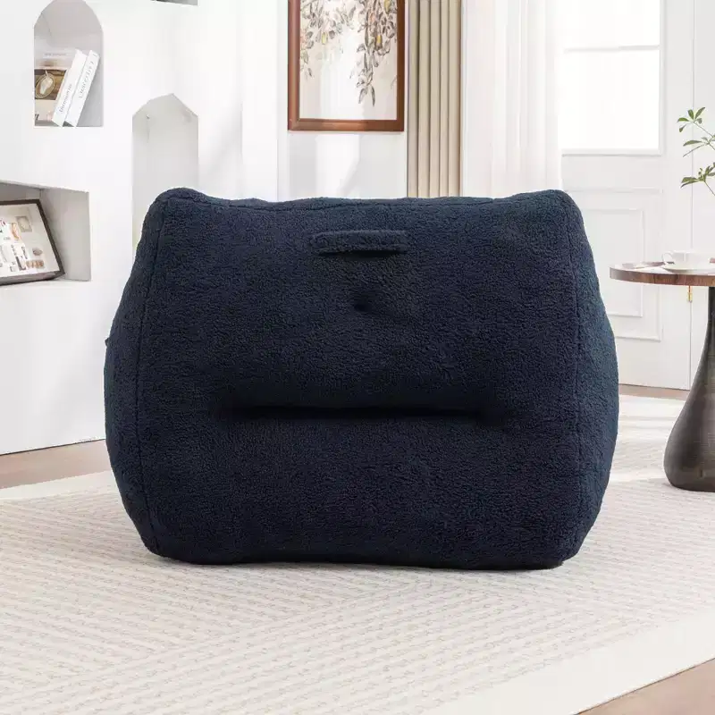 Bean Bag Chair with Arms, Teddy Giant Bean Bag Sofa with High-Density Foam, Floor Chairs for Adults, Bean Bag Couch for Living Room