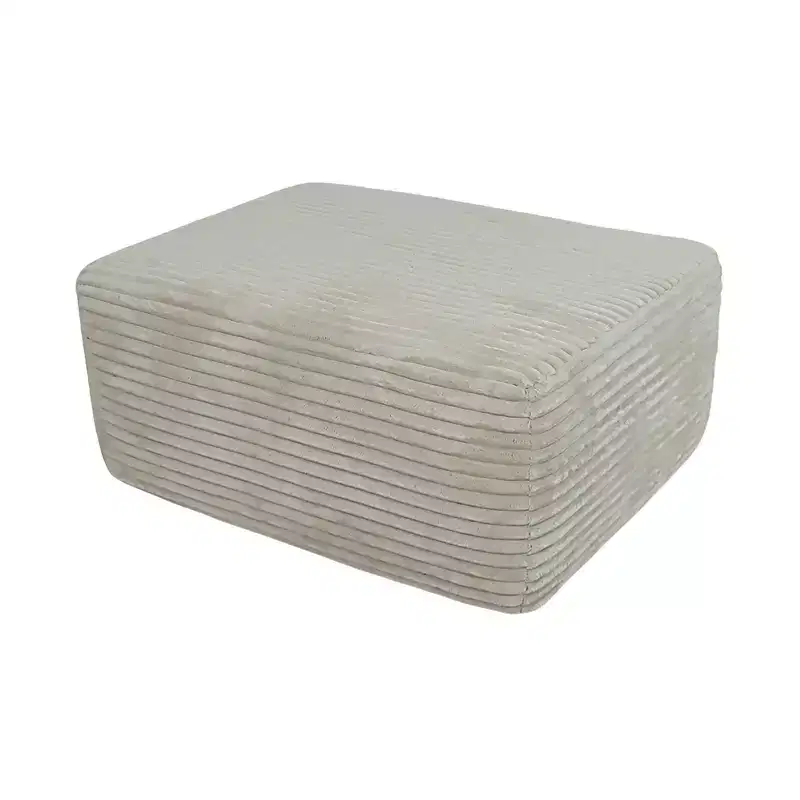 AEELLEEA Plush Ottoman Upholstered Cloud Ottoman Comfortable Supportive Modular Sectional Couch for Living Room Beige
