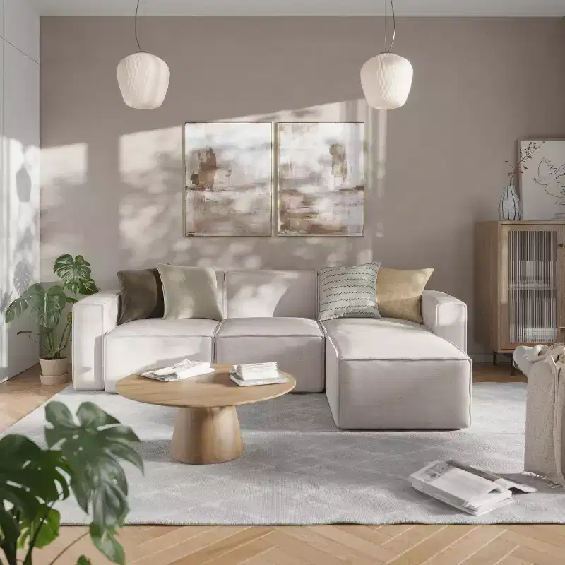 Flash Furniture Bridgetown Luxury Modular Sectional Sofa, Armless Center Seat