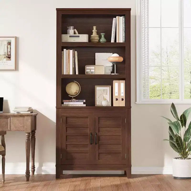 DobleePy 2/3 Flip Door Hidden Rattan Shoe Cabinet with Drawer, Black + Oak Narrow Freestanding Wooden Shoe Storage Rack for Entryway, 38.98 Wide