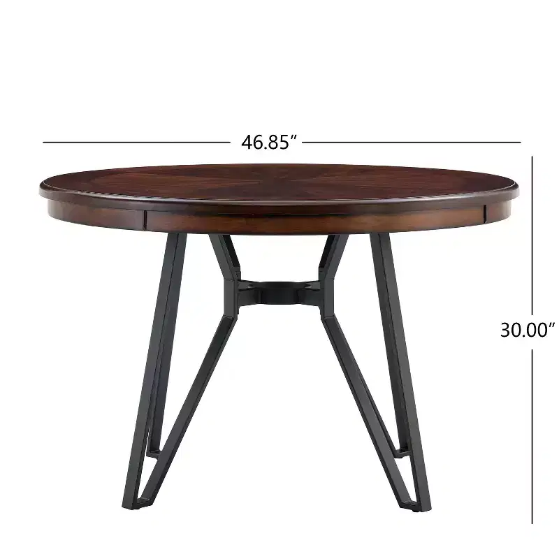 Christopher Knight Home Wedy 46.85 Round Top 4 Seats Dining Table with Hairpin Leg