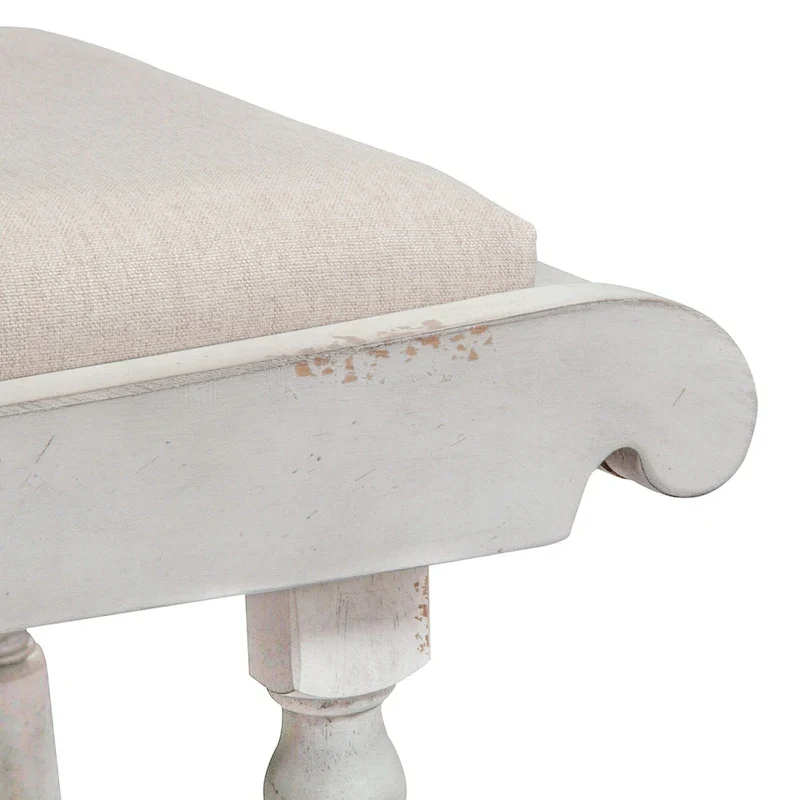 Whitney Antique Linen & Weathered Gray 6 Piece Trestle Table Set