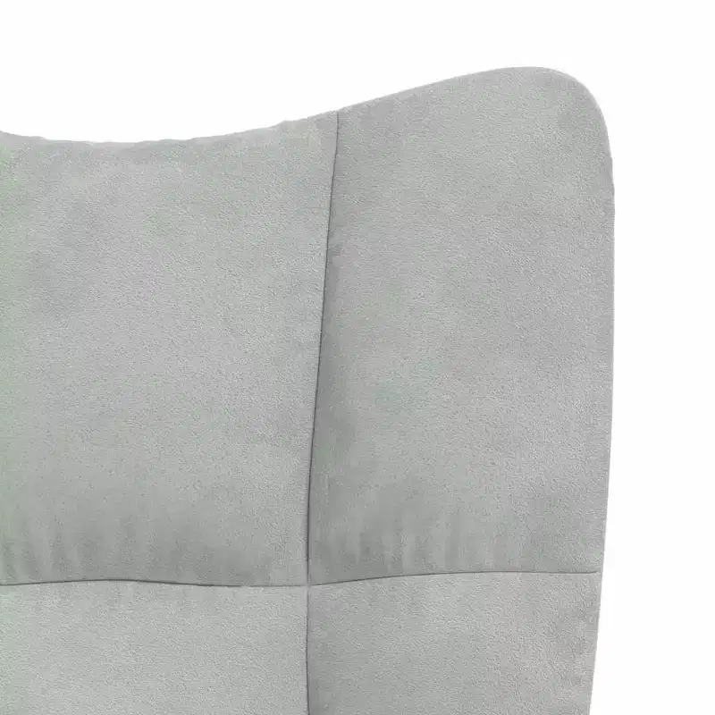 Relaxing Chair Light Gray Velvet