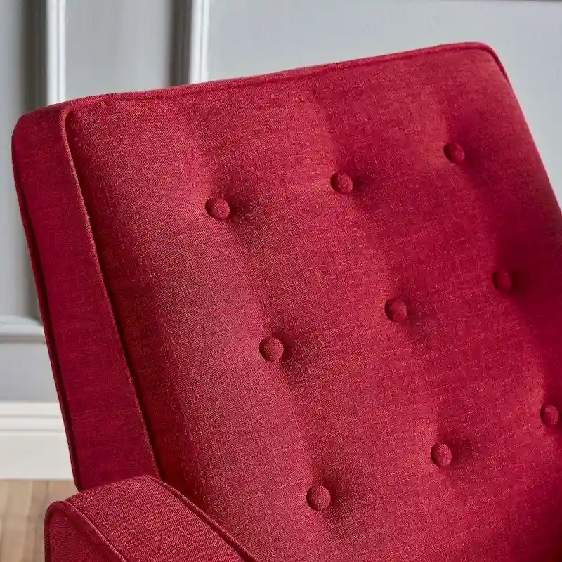 Mervynn Mid-Century Modern Button Tufted Fabric Recliner by Christopher Knight Home