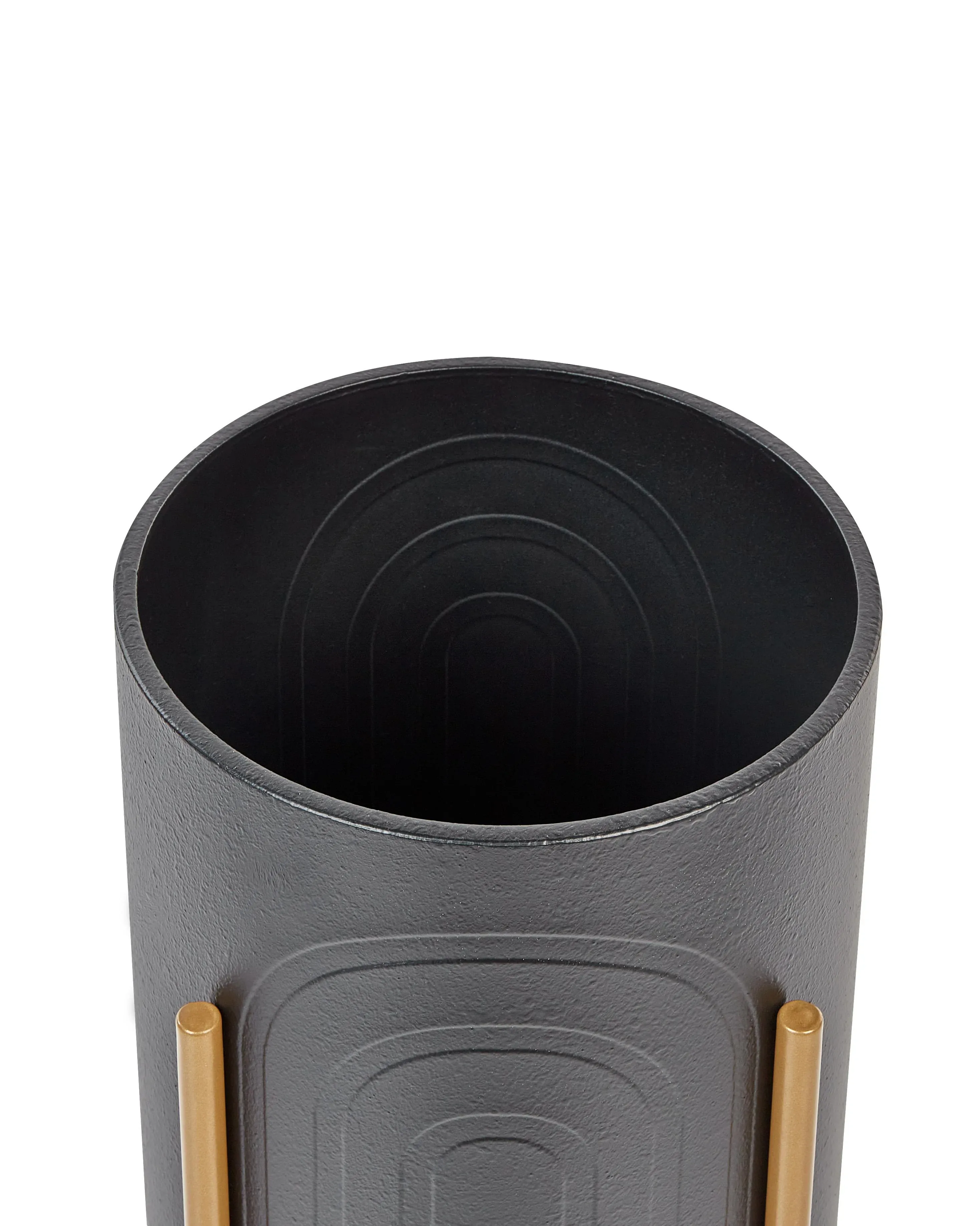 Vaso per piante rialzato Metallo 32 cm Nero
