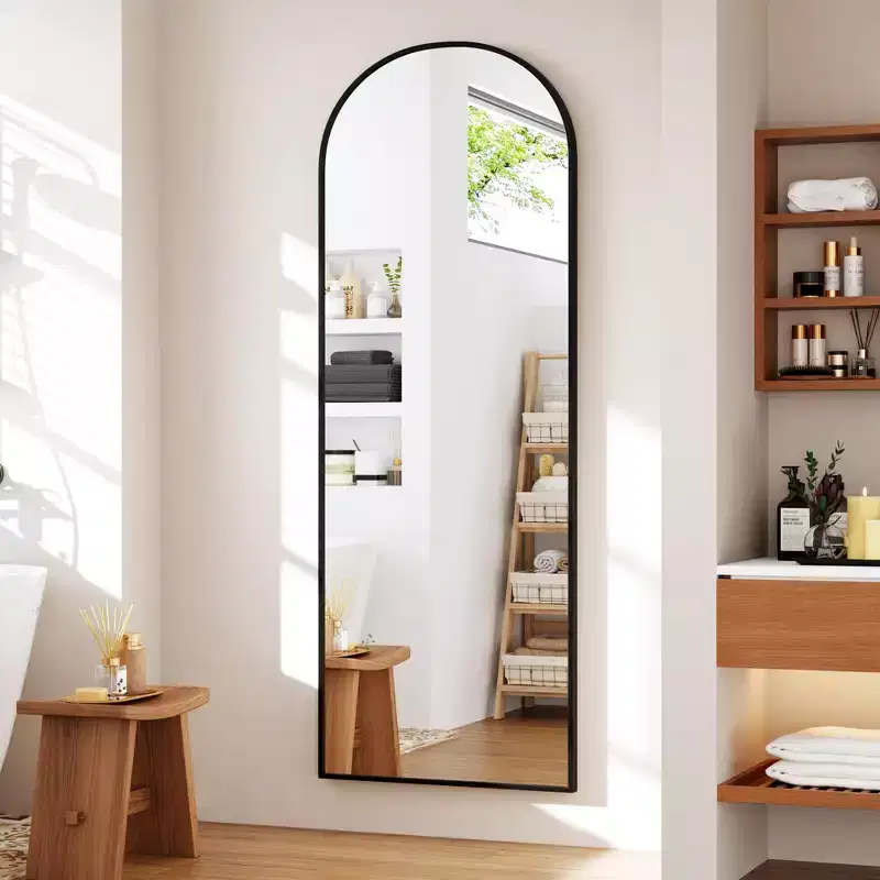 Black Arched Full-Length Mirror 65