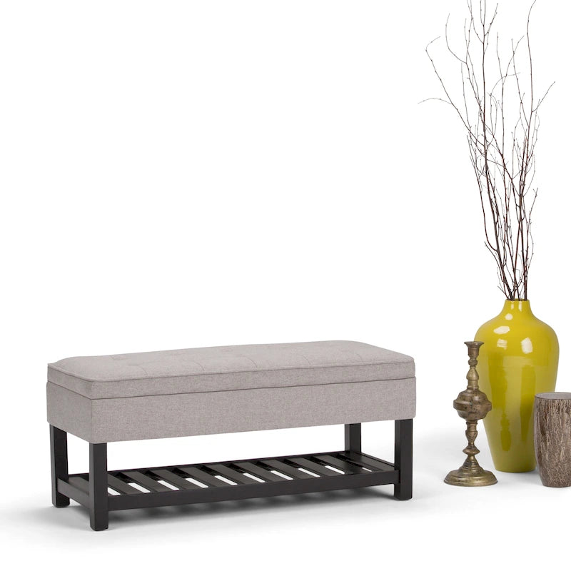 44 inch Wide Transitional Rectangle Ottoman Bench
