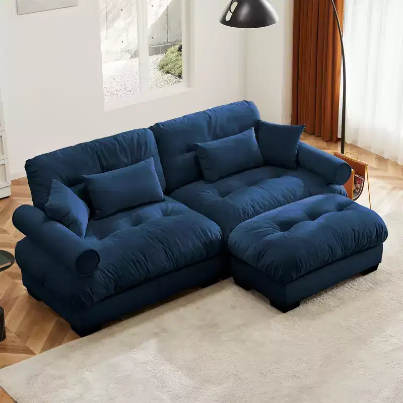 Christopher Knight Home Alger 93 Velvet L-Sectional Sofa