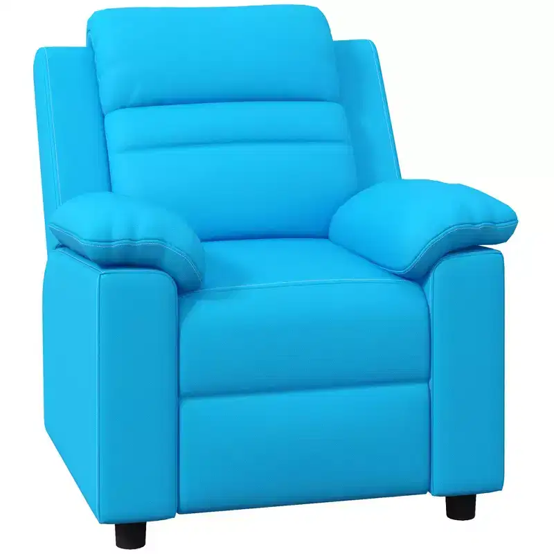 Qaba Kids Recliner Chair, Kids Leather Sofa Lounge Chair with Armrest, Footrest, Headrest for Boys and Girls 3-9 Years Old