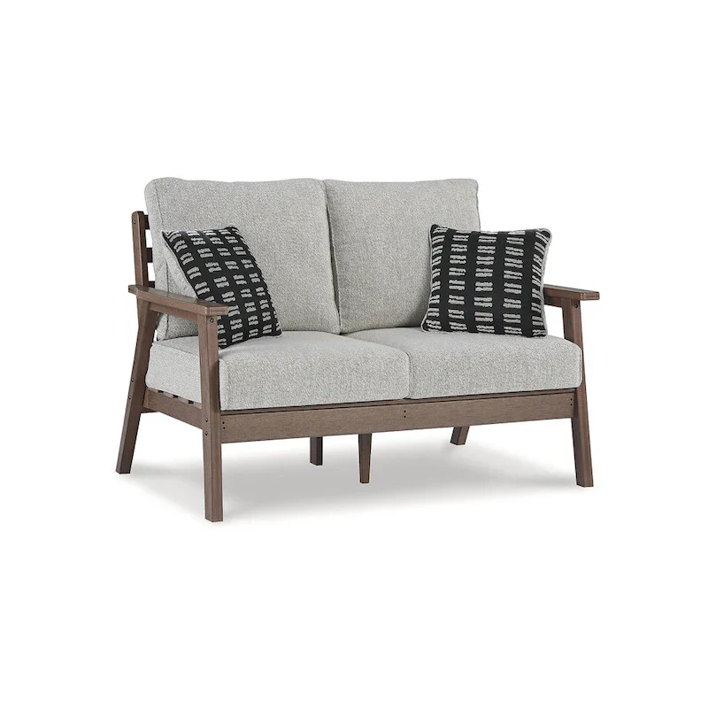 Signature Design by Ashley Emmeline Brown/Beige 2-Piece Outdoor Seating Package - 53.5 W x 34.5 D x 35 H