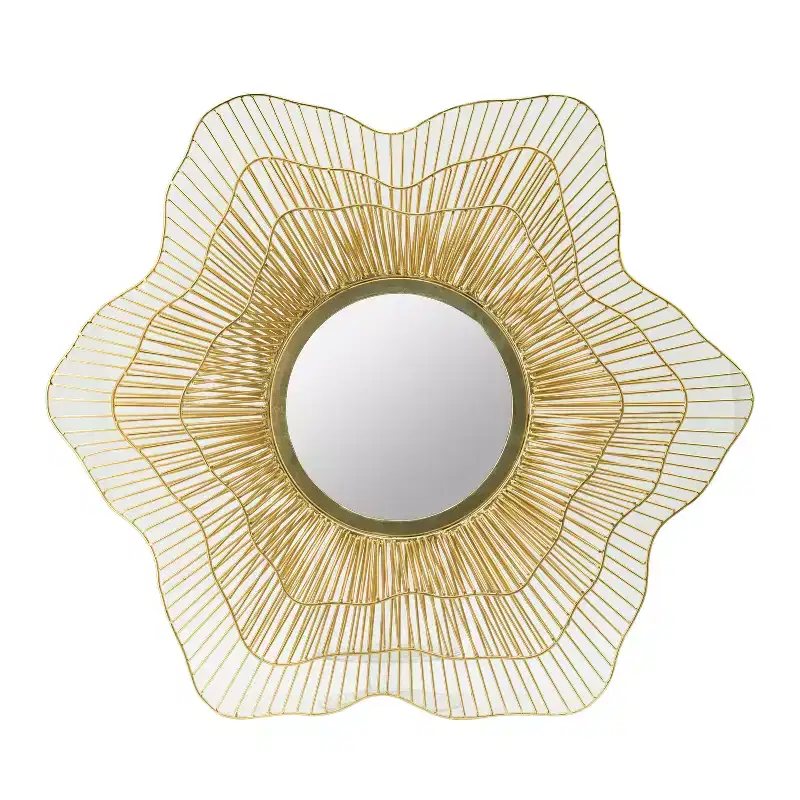 27 Inch Round Metal Wall Mirror