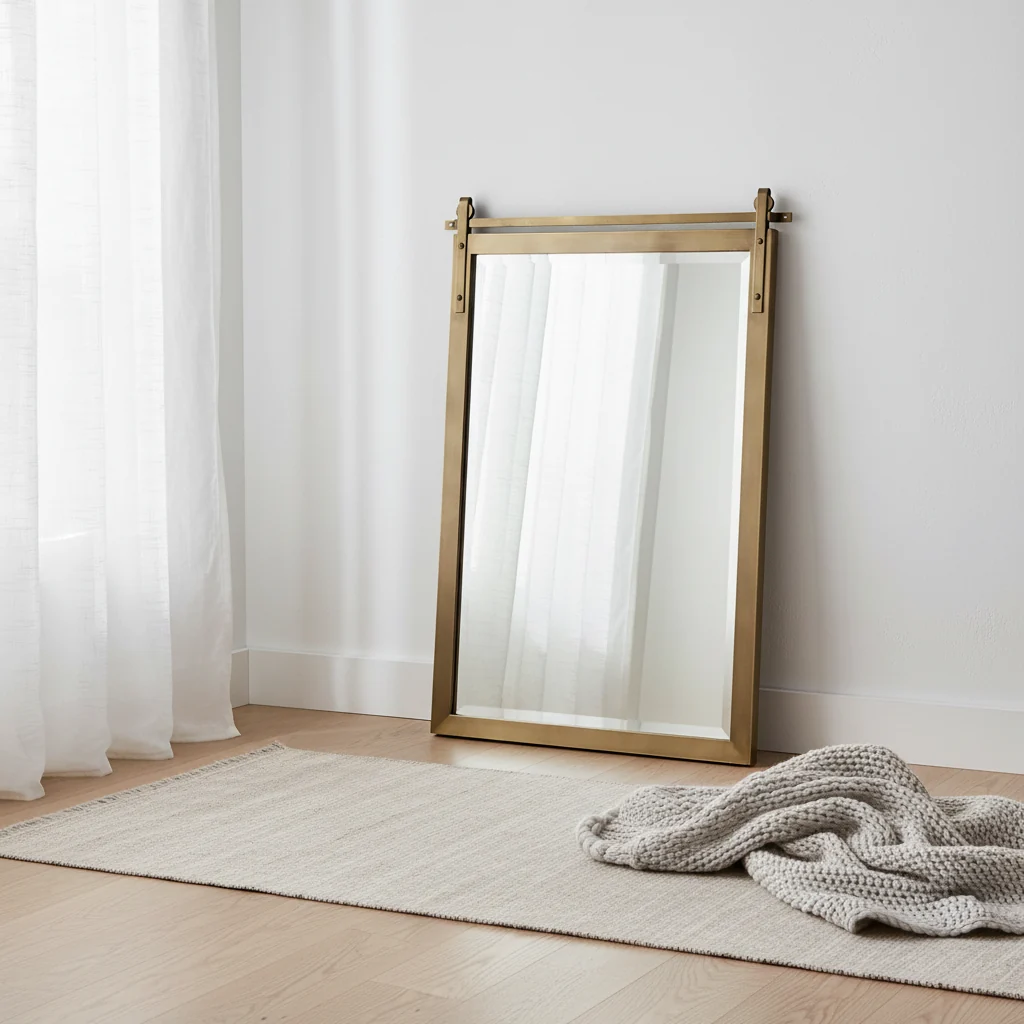 Metal Rectangle Mirror, 22x33, Gold