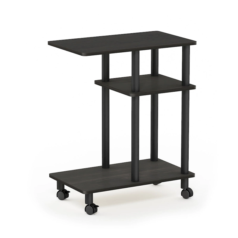 Furinno Turn-N-Tube U Shape Sofa Side Table with Casters