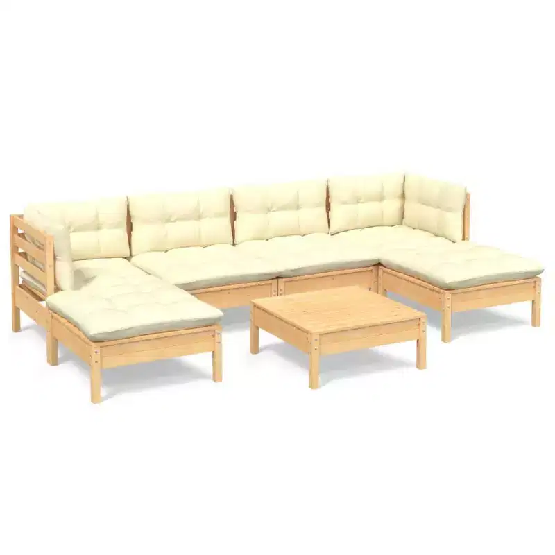 vidaXL Patio Lounge Set in Different Colors with Cushions