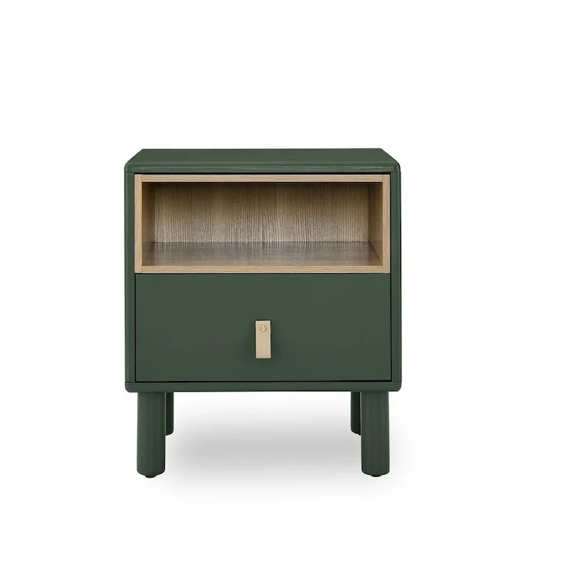 Modern Wooden Nightstand with Drawer
