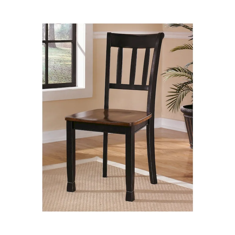 Brown and Black Dining Chairs