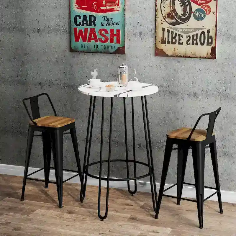 Round Bar Height Bistro Table