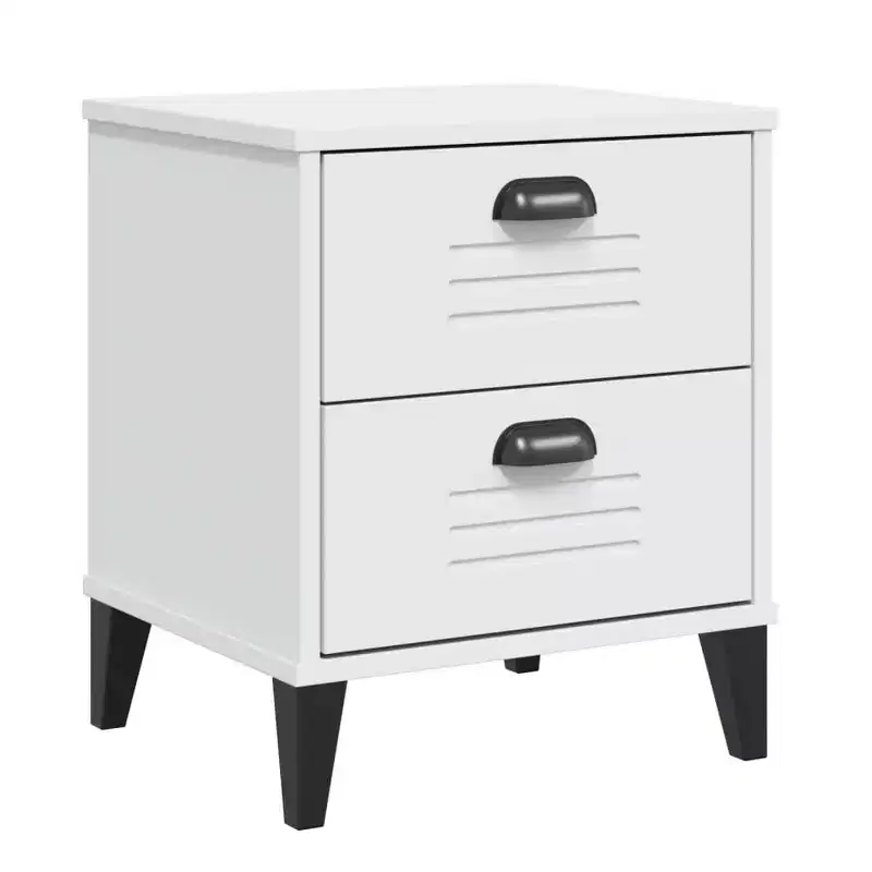 Bedside Table White Engineered wood Medium Bedside Table