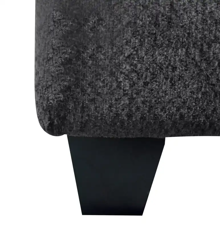 49 Chenille Fabric Chair with Flared Arms and Wood Legs - Charcoal Grey