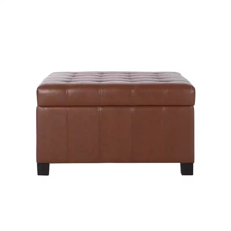 Christopher Knight Home Lismore Faux Leather Storage Ottoman