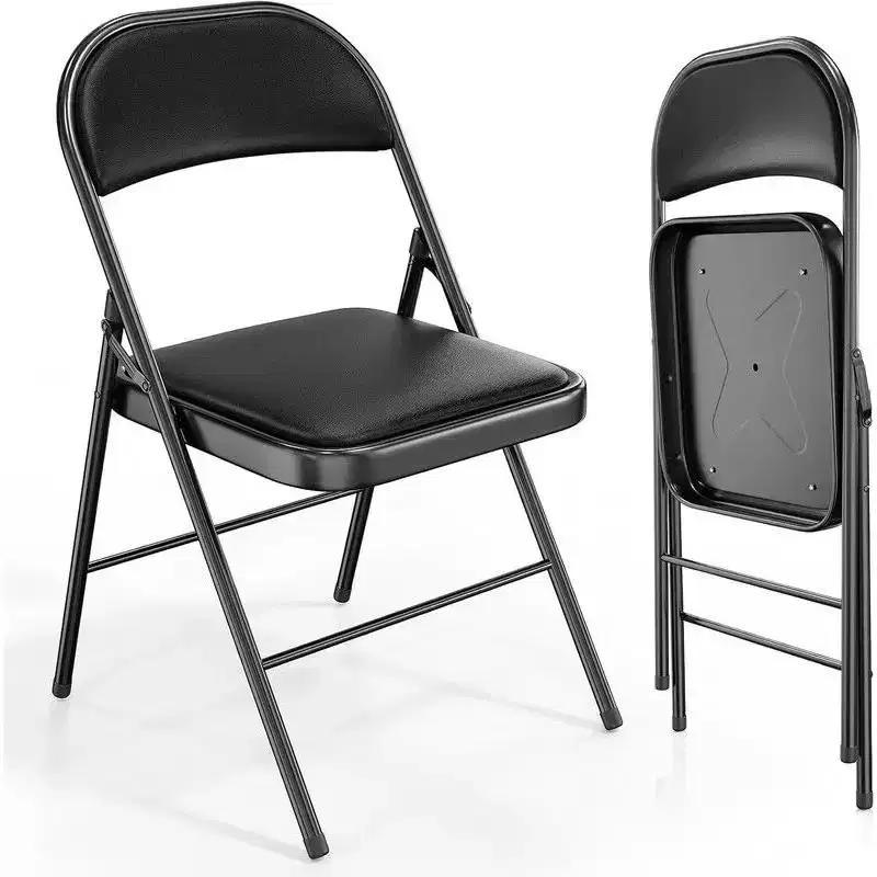 2 Pack Folding Chairs with Padded Seats