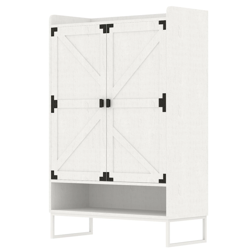 Shoe Cabinet with Doors, 6-Tier Shoe Storage Cabinet with Adjustable Shelves, Wooden Shoes Rack Shoe Storage Organizer